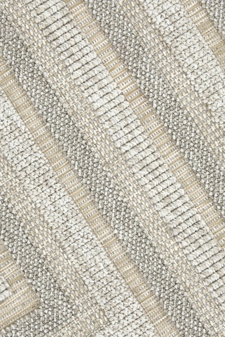 Assia Rectangles Outdoor Rug - 8' x 10' - Beige
