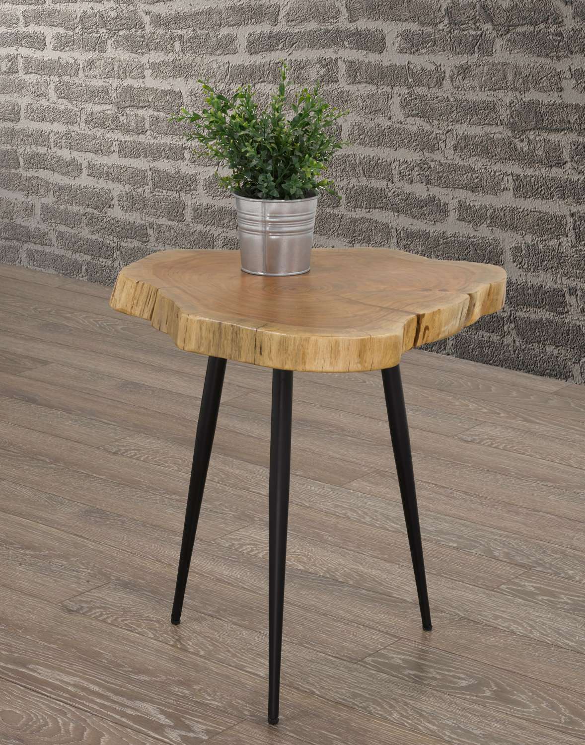 Aster Accent Table - Oak and Black - Image 2