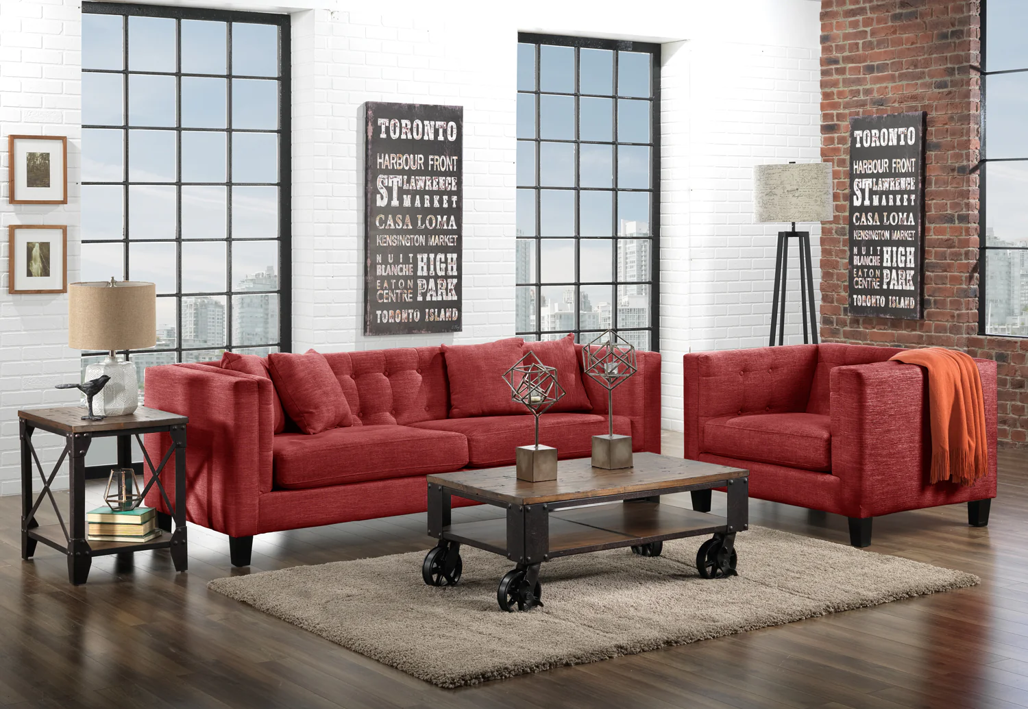 Astin Chair and a Half - Red - Image 2