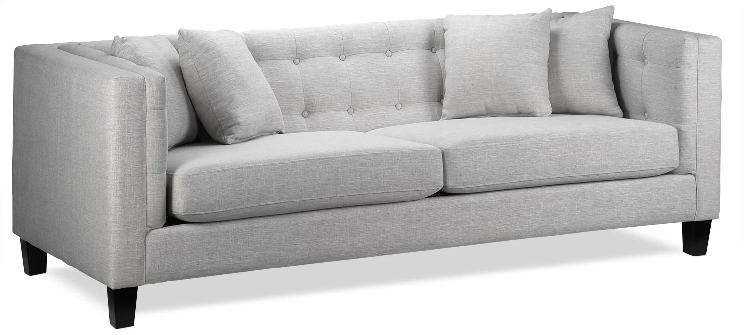 Astin Sofa and Chair and a Half Set - Grey - Image 3