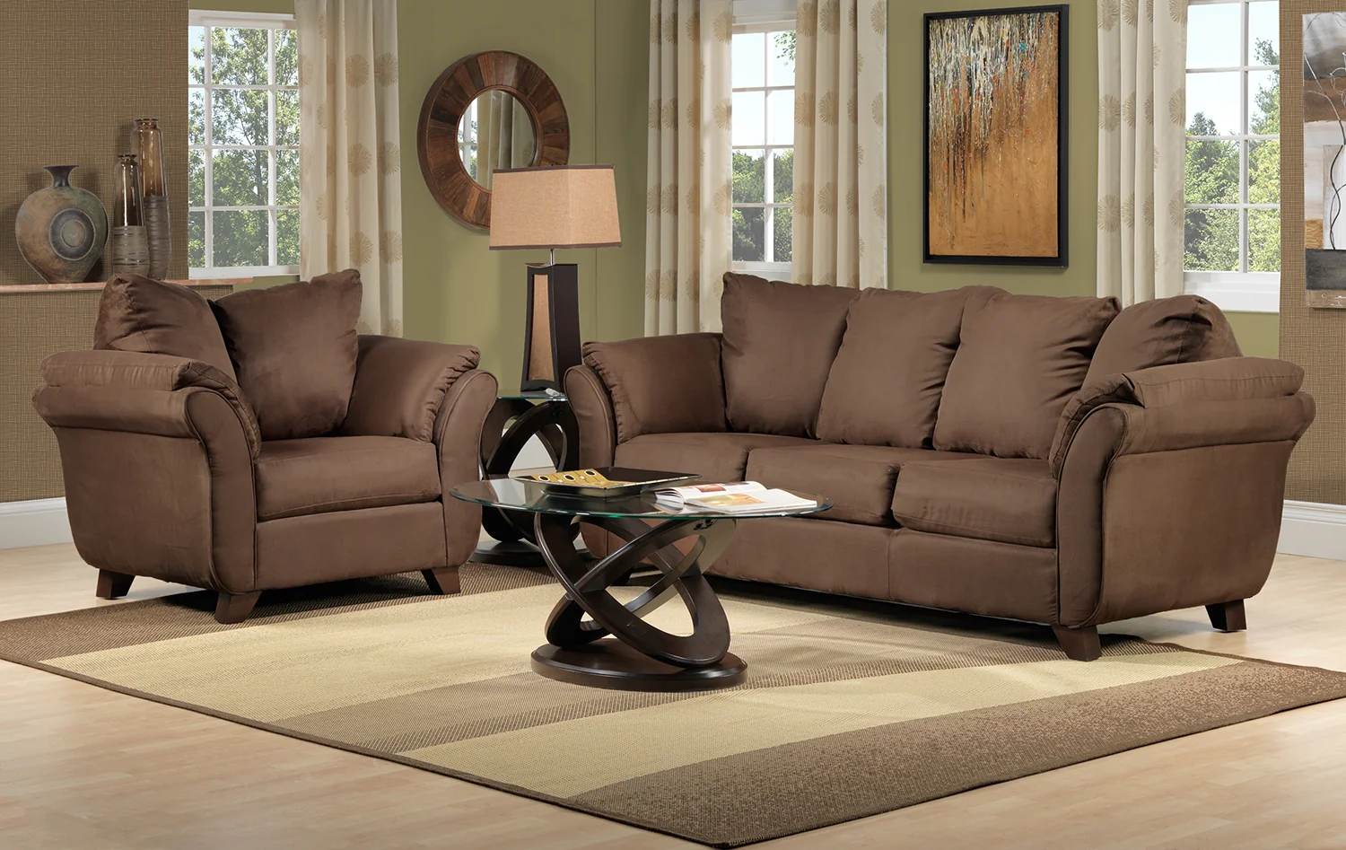 Atomic 48" Coffee Table - Brown Cherry - Image 4