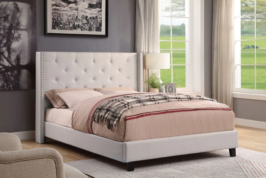 Audrey 3-Piece Queen Bed - Beige - Image 2