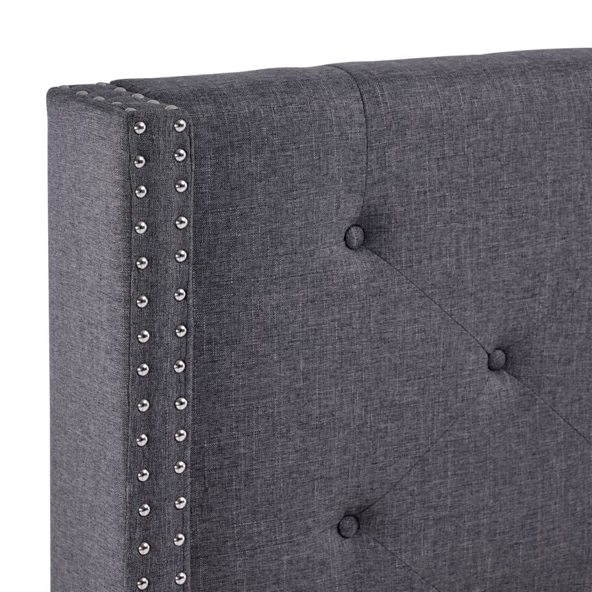Audrey 3-Piece Queen Bed - Dark Grey - Image 4