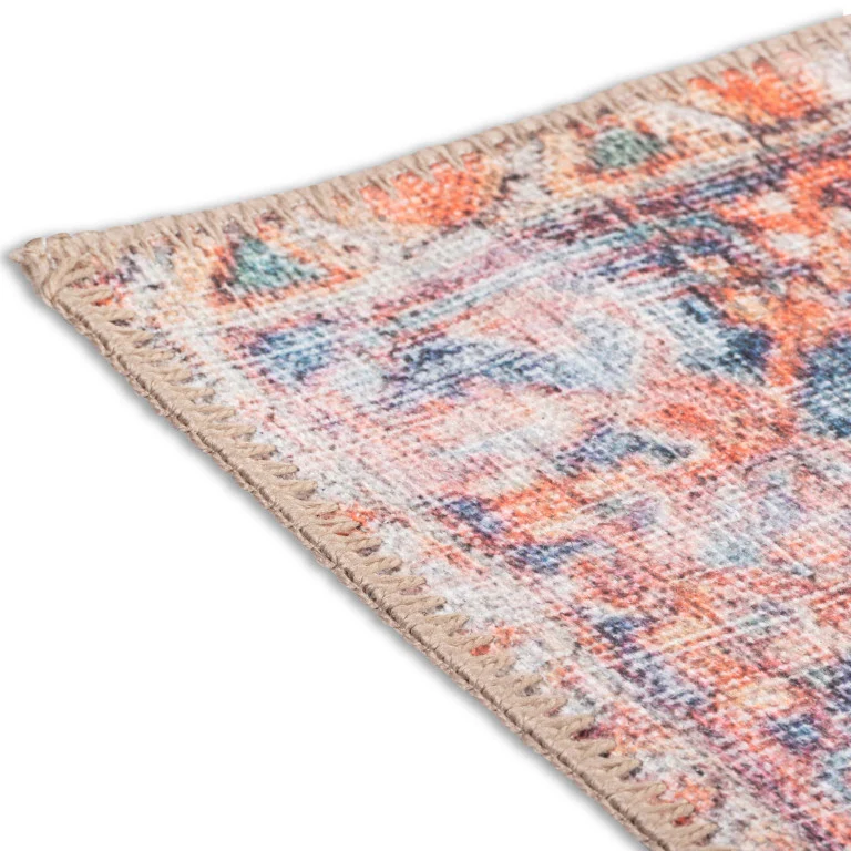 Aura Traditional Rug - 5' x 7' - Red/Blue - Image 3