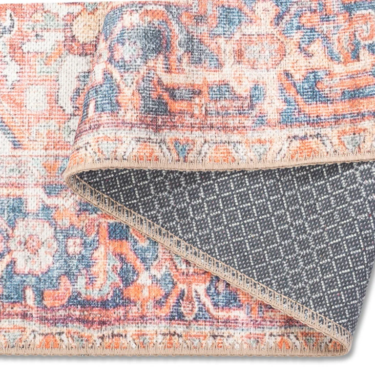 Aura Traditional Rug - 8' x 10' - Red/Blue - Image 4