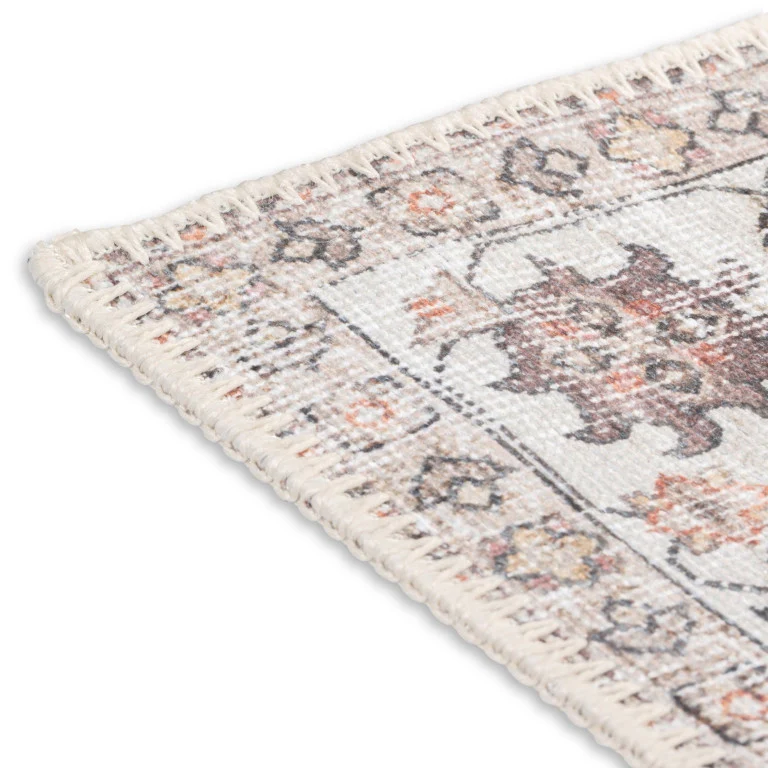Aura Traditional Rug - 9' x 12' - Charcoal/Cream - Image 4