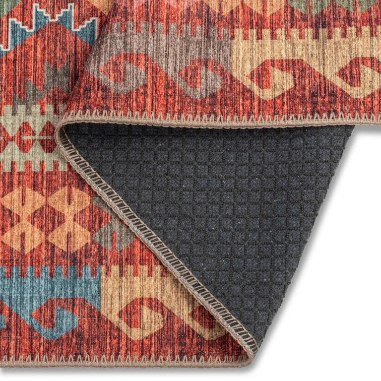 Aura Tribal Rug - 6' x 9' - Multi-Colour - Image 2