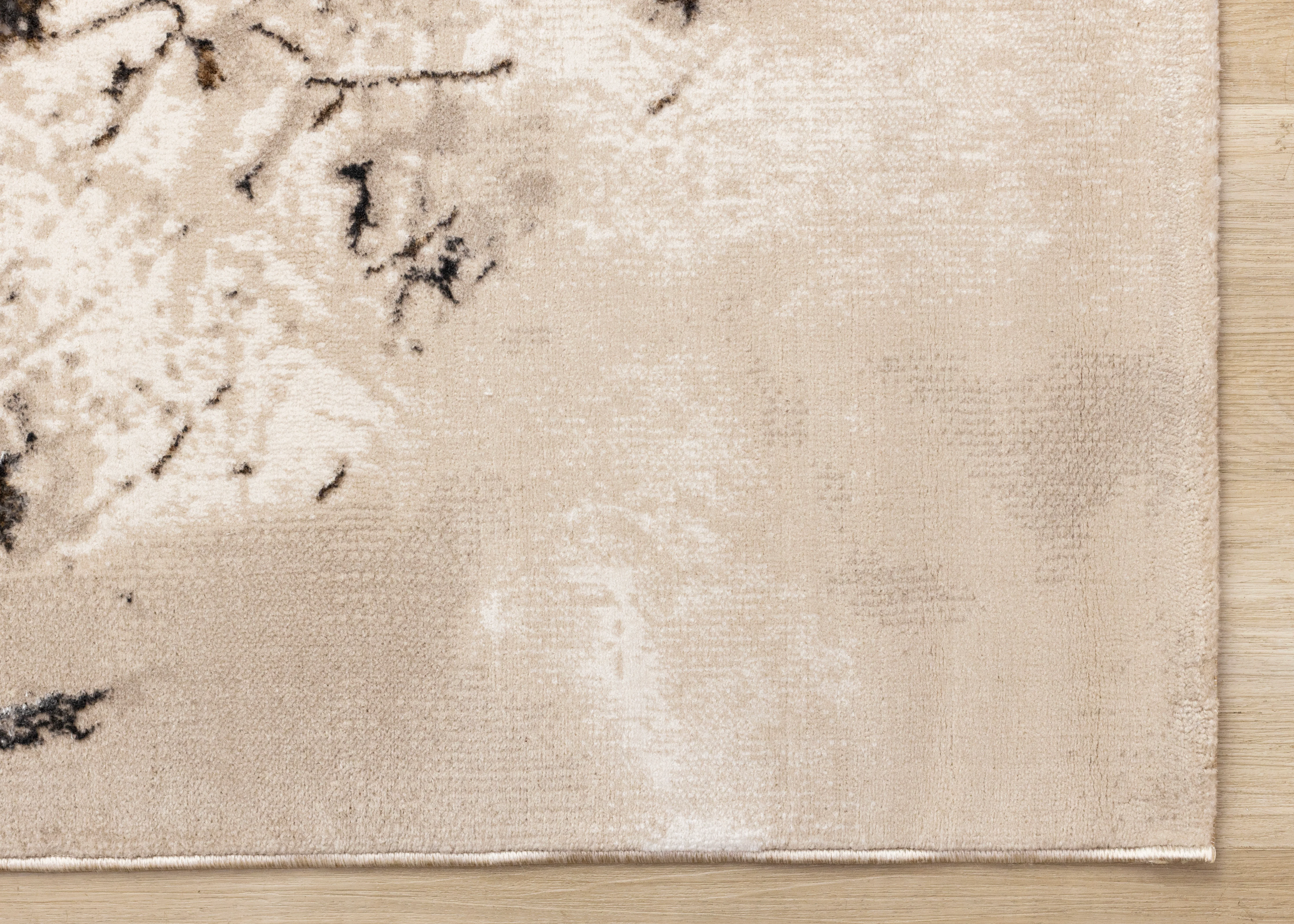 Autumn Drift 7'10" x 10'6" Distressed Foliage Area Rug - Light Brown, Beige - Image 3