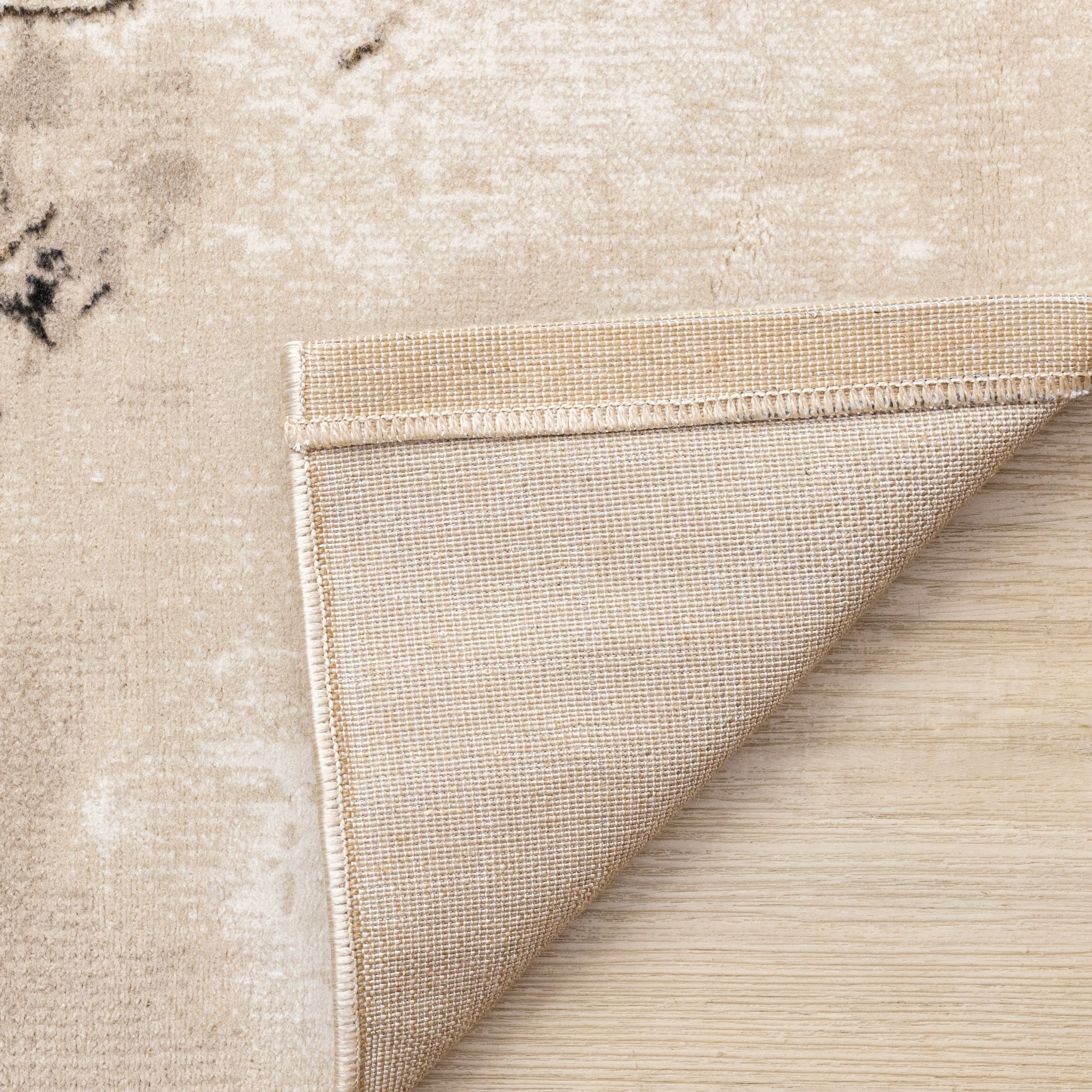 Autumn Drift 7'10" x 10'6" Distressed Foliage Area Rug - Light Brown, Beige - Image 8