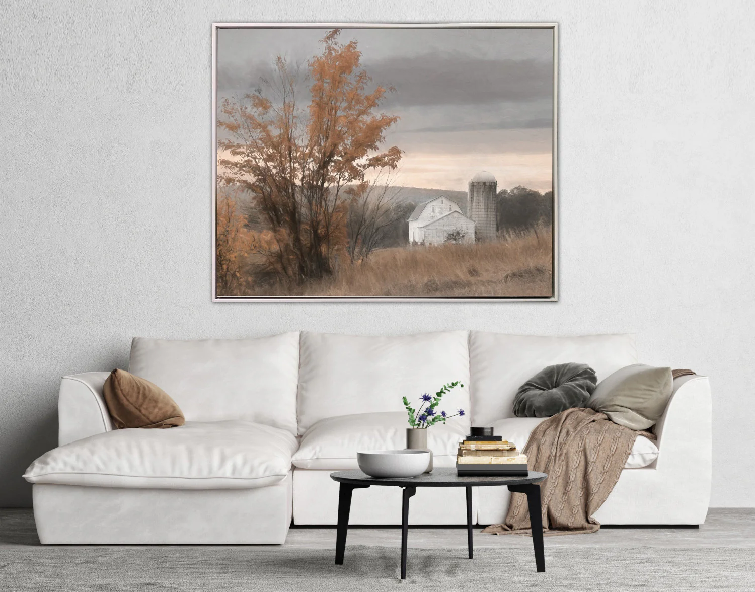 Autumn Edge Wall Art - Grey/Beige - 40 X 50 - Image 2