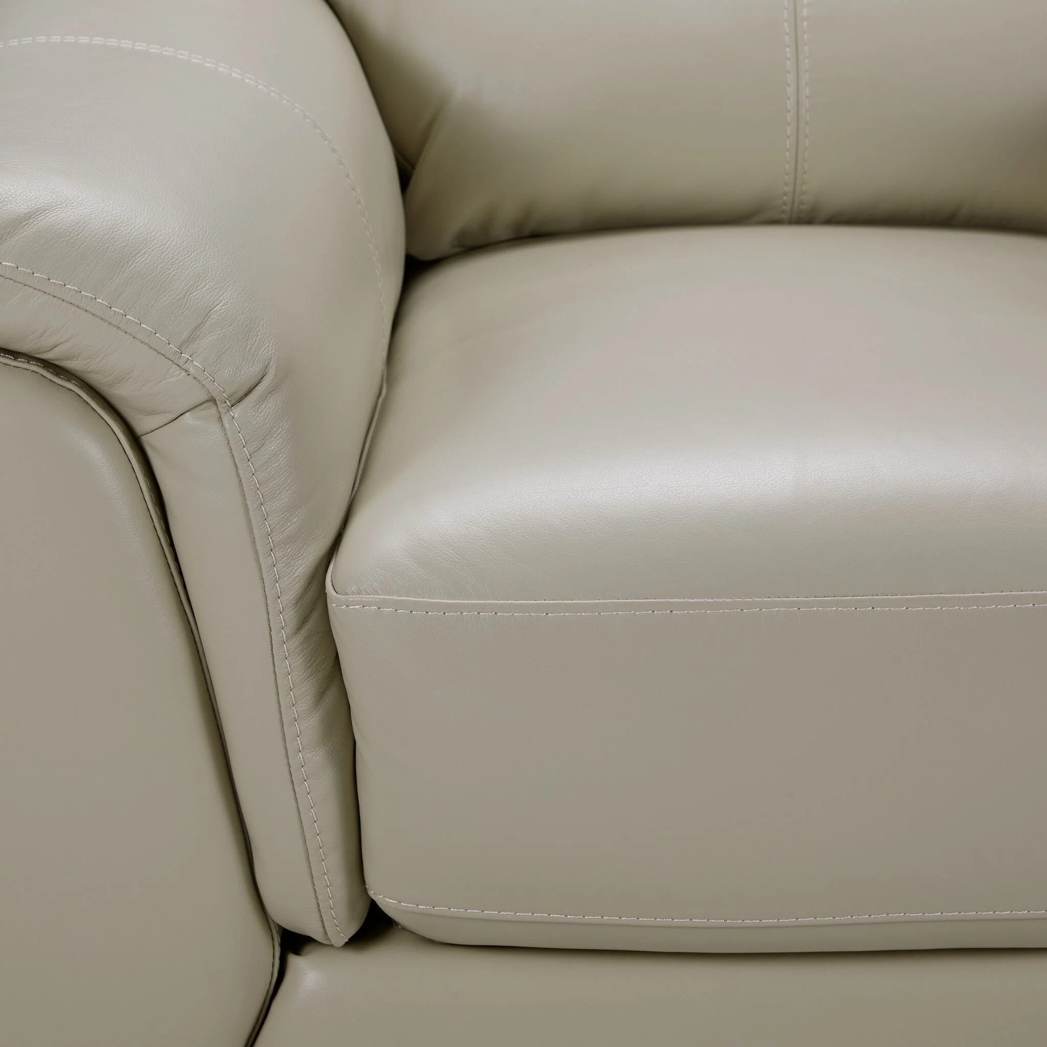 Avalon Leather Chair - Oyster Grey Cream - Image 2