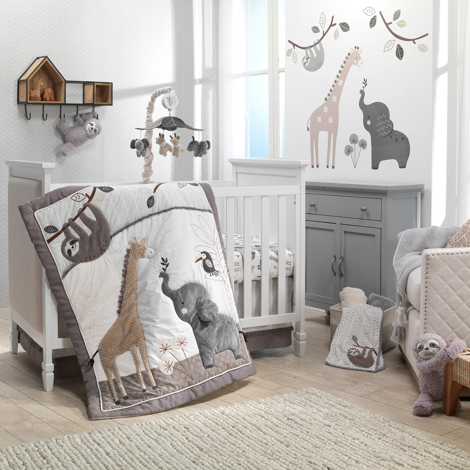 Baby Jungle Storage Basket - Grey Ombre - Image 4