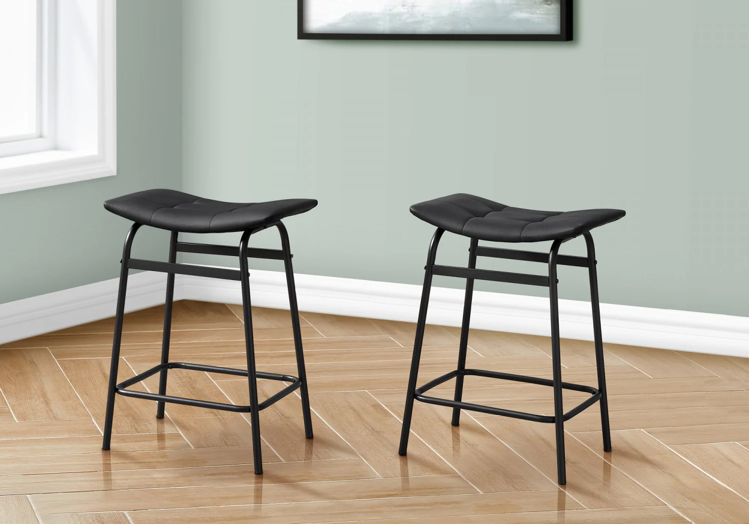 Baffin Counter Stool - Black - Set Of Two - Image 2