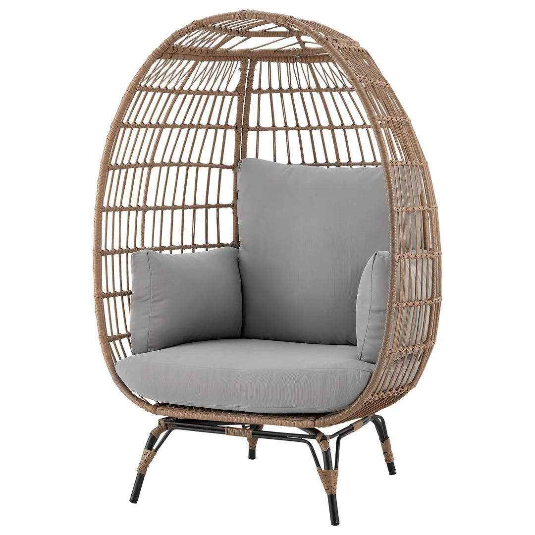 Baffin Indoor/Outdoor Egg Chair - Tan/Grey - Image 3