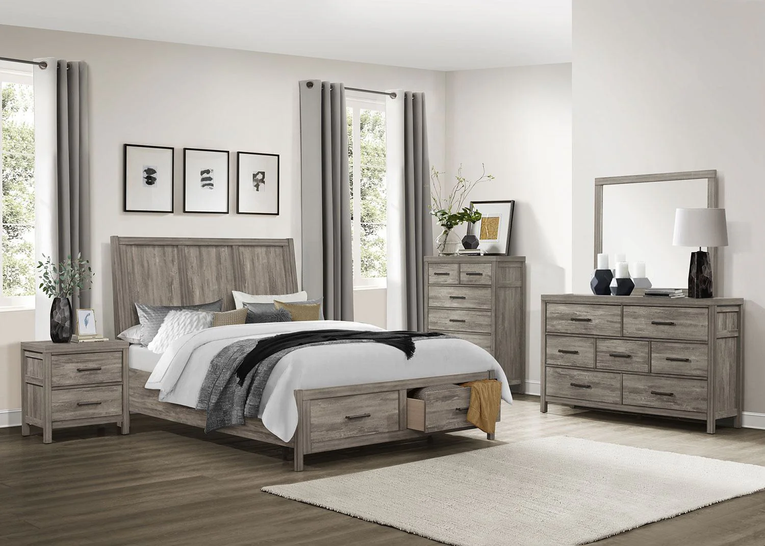 Bainbridge Night Table - Weathered Grey - Image 2