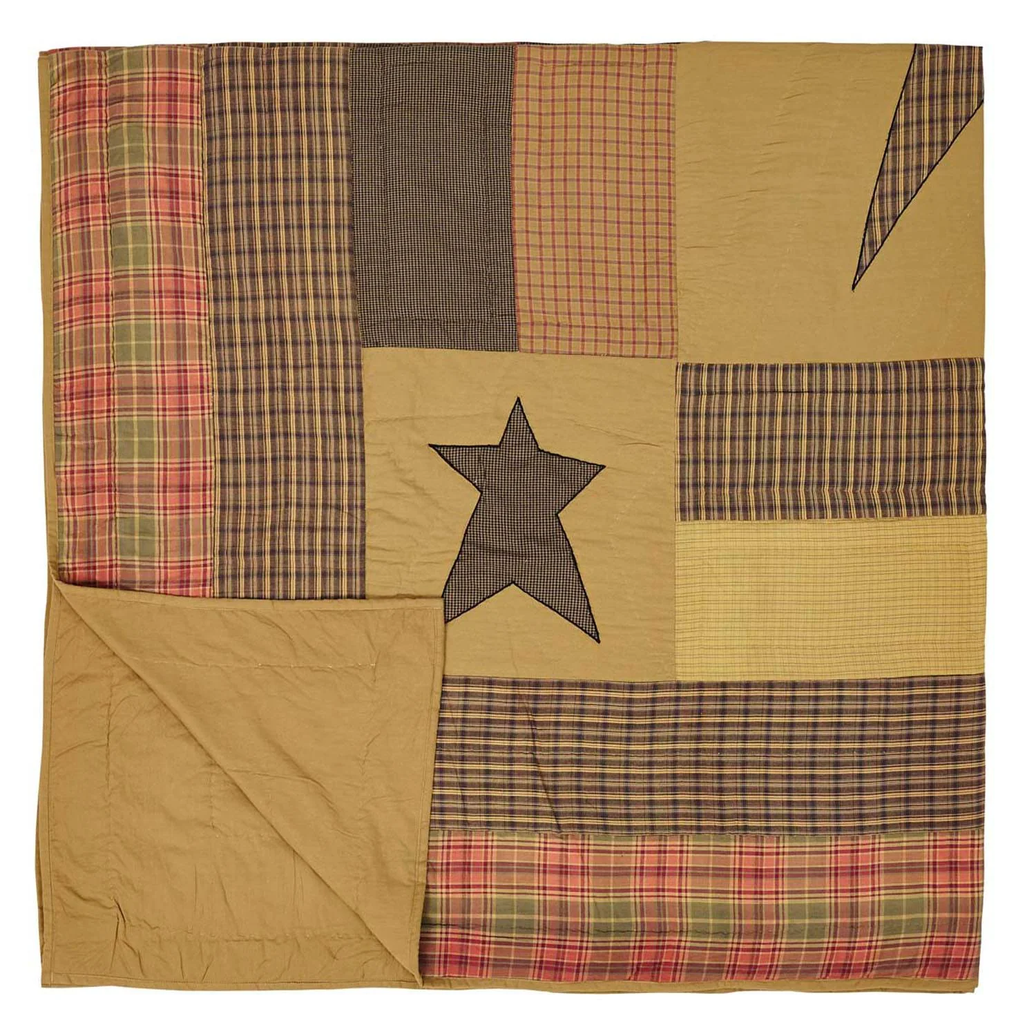 Ballard Twin Quilt - Dark Khaki/Orange - Image 3