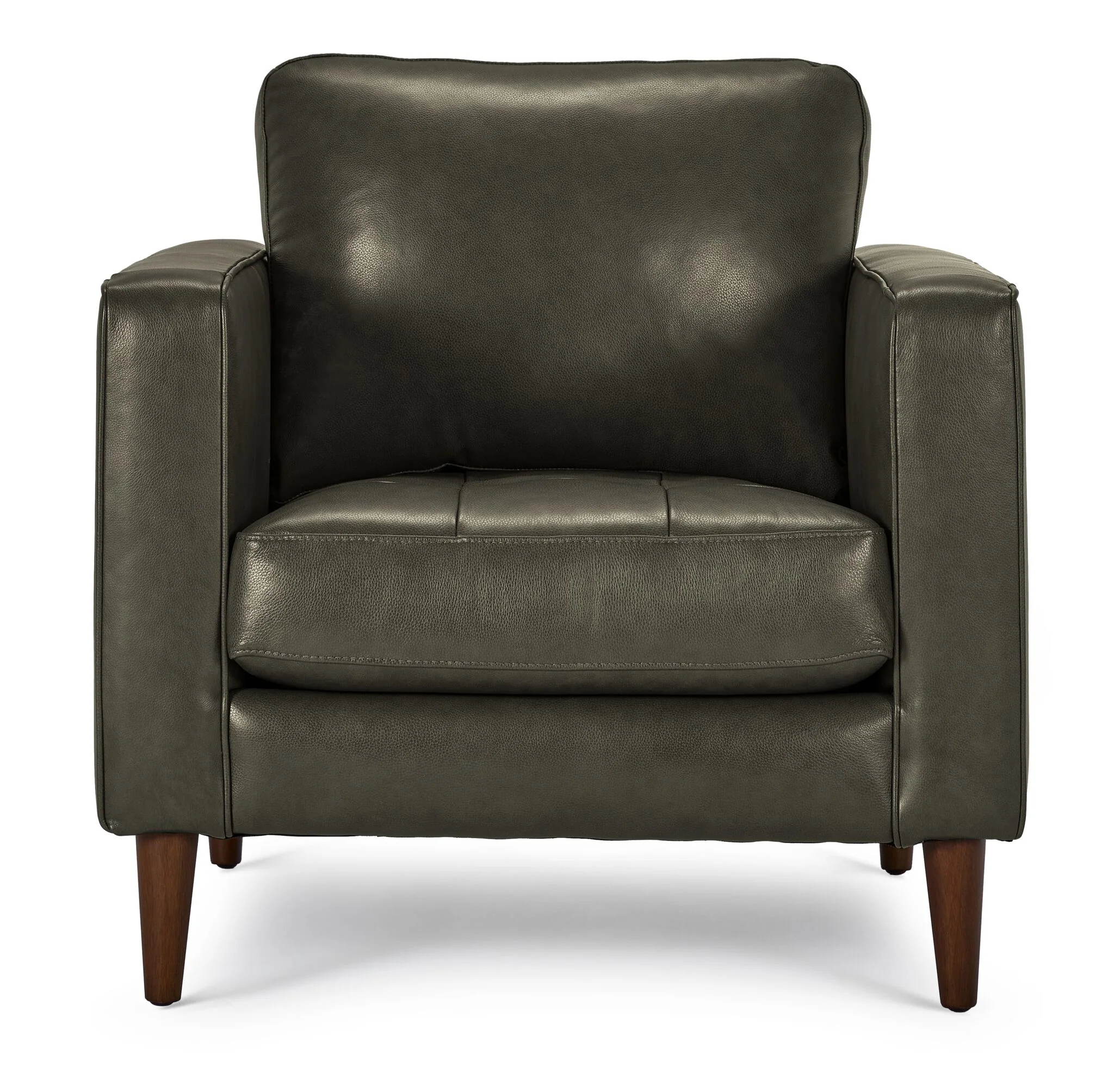 Bari Leather Chair - Charcoal - Image 2