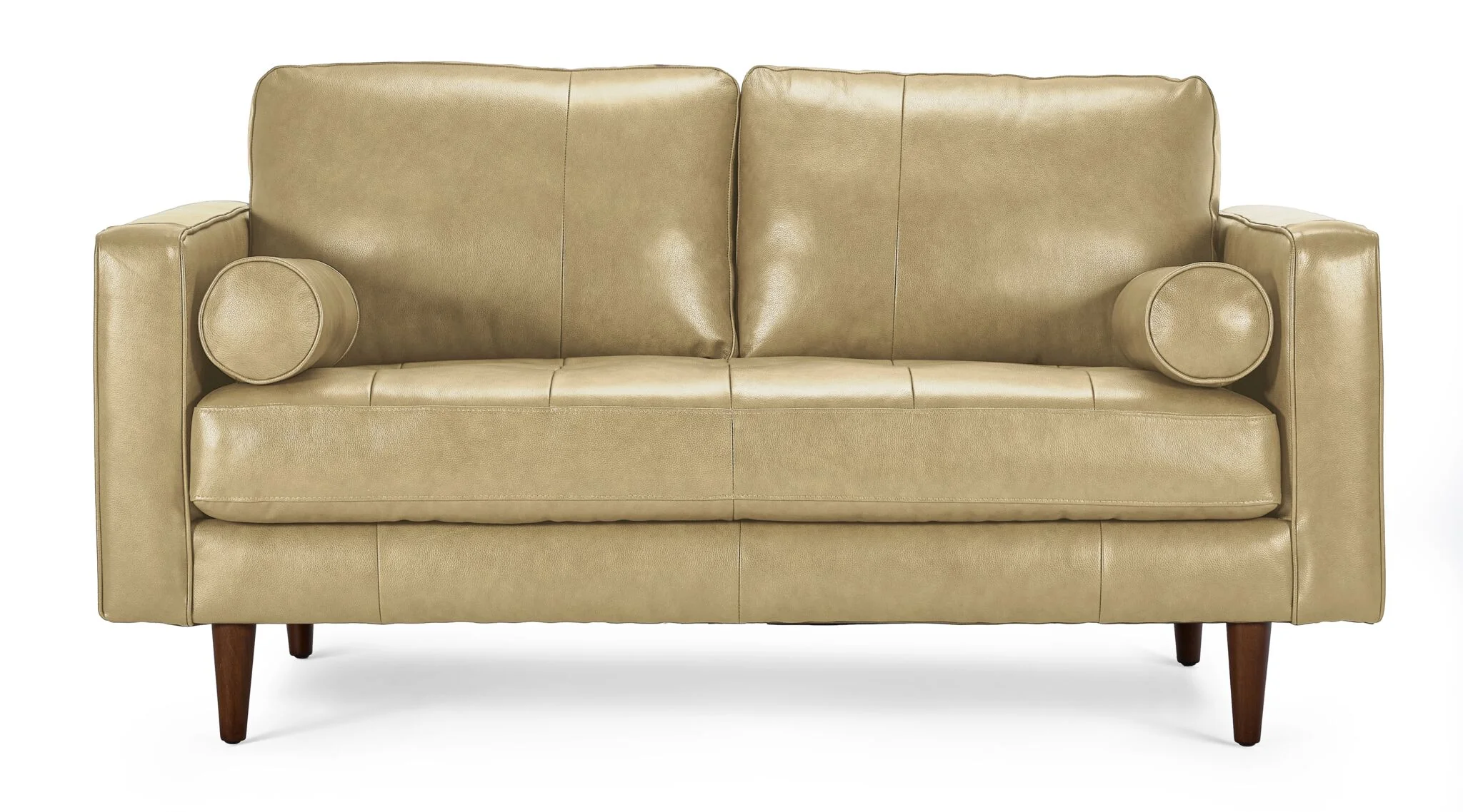 Bari Leather Loveseat - Stone - Image 2
