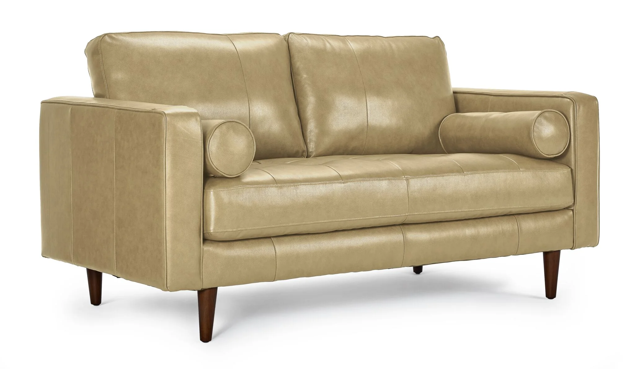 Bari Leather Sofa and Loveseat Set - Stone - Image 3