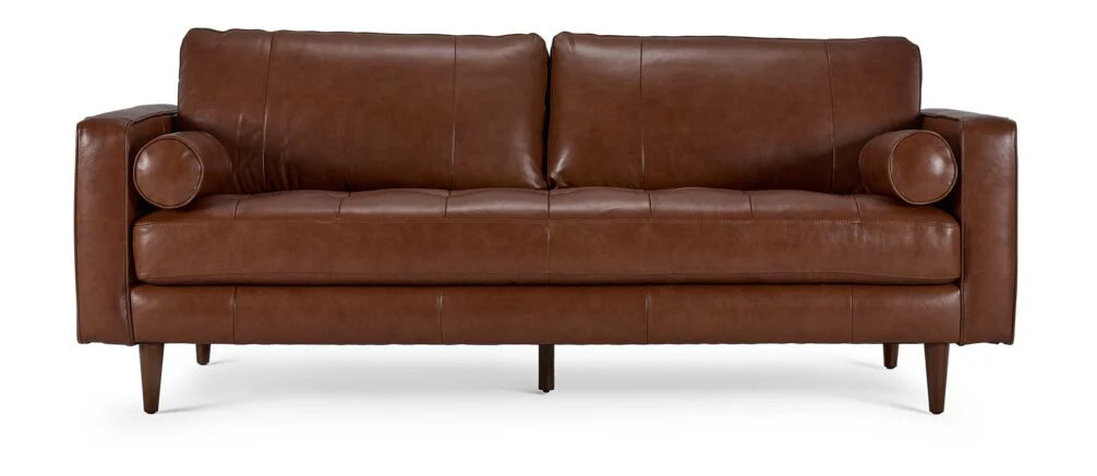Bari Leather Sofa - Cobblestone - Image 3