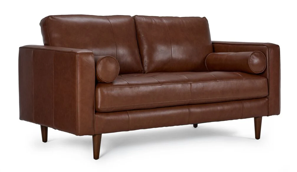 Bari Leather Sofa, Loveseat and Chair Set - Cobblestone - Image 3