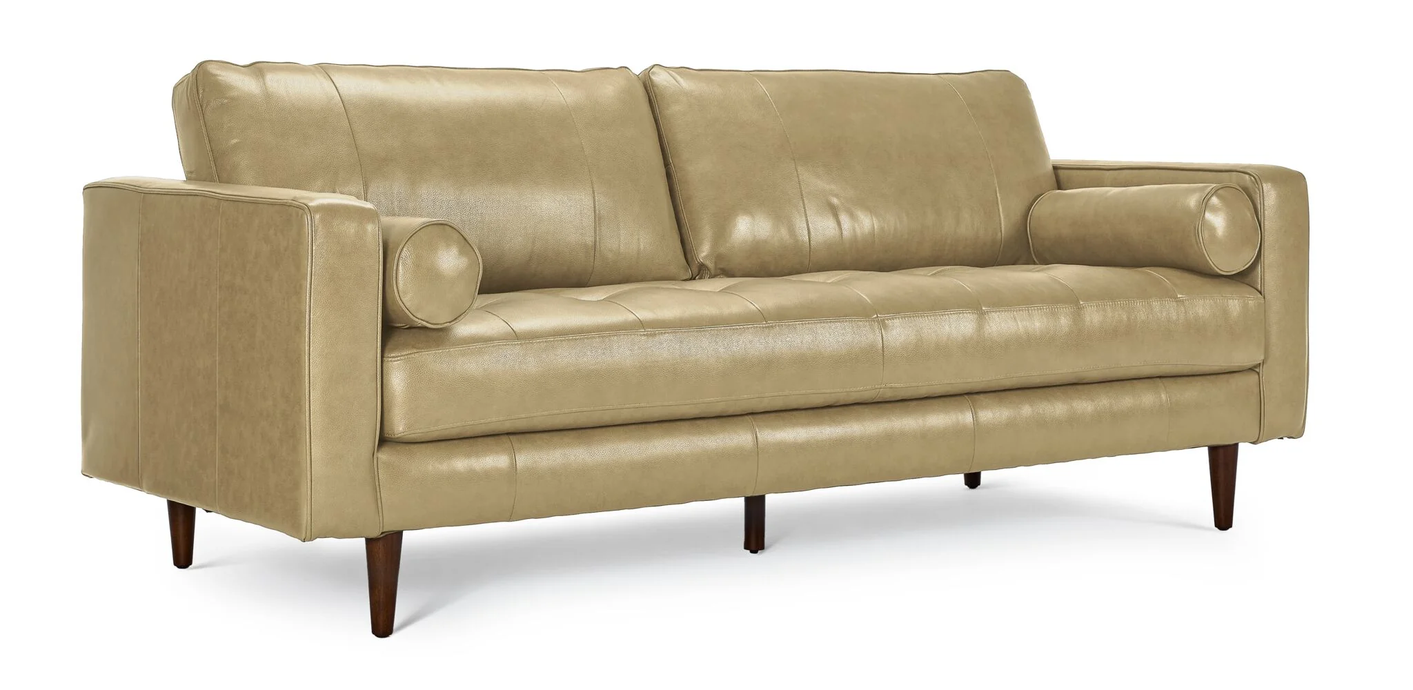 Bari Leather Sofa, Loveseat and Chair Set - Stone - Image 2