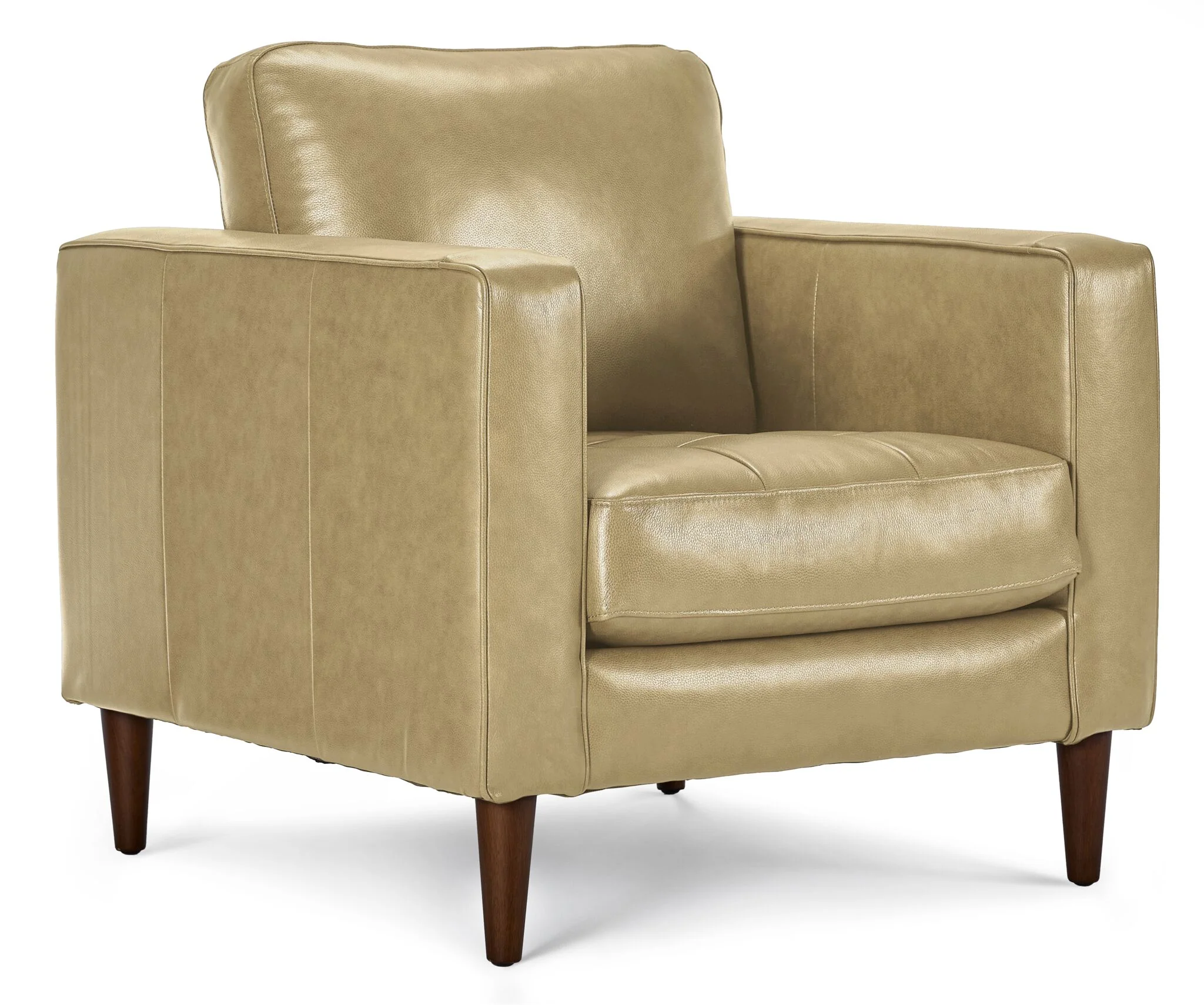 Bari Leather Sofa, Loveseat and Chair Set - Stone - Image 4