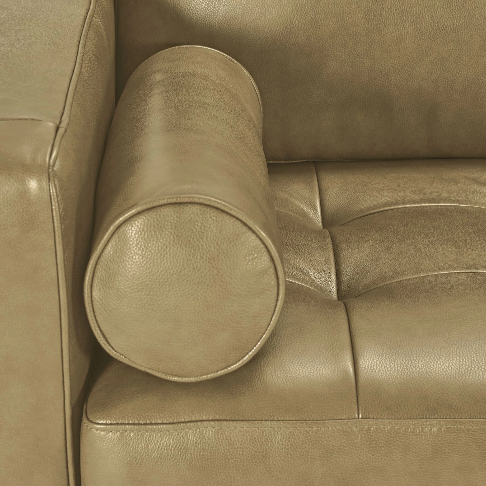 Bari Leather Sofa - Stone - Image 3