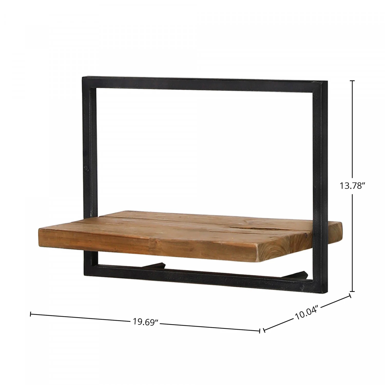 Bayan Metal Frame Wall Box III - Teak - Image 3