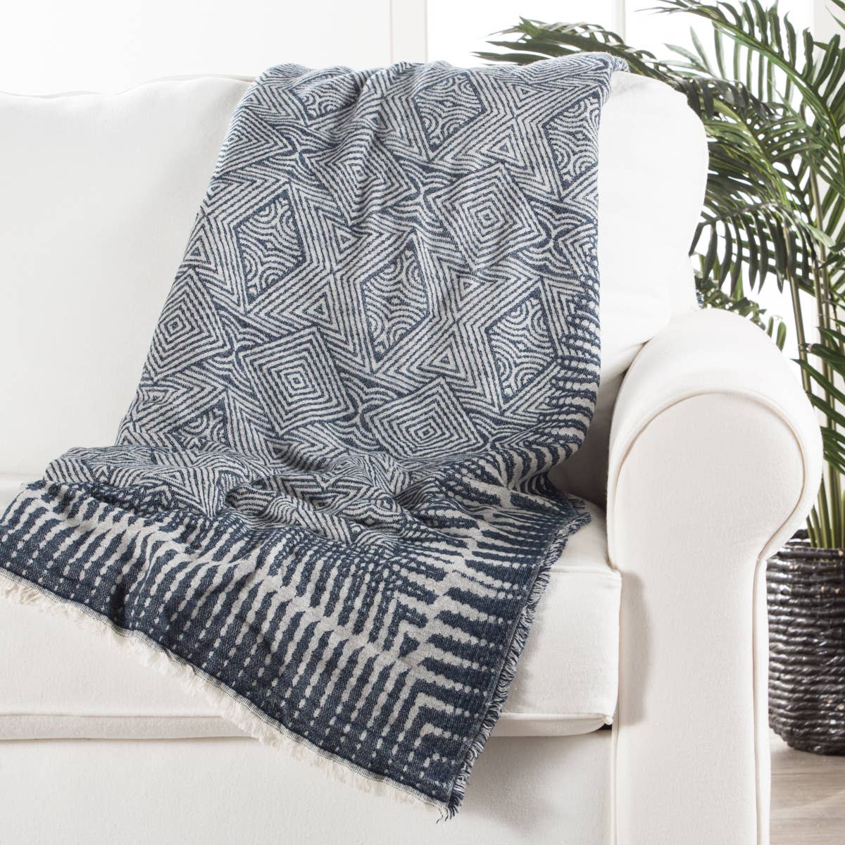 Baycrest Throw - Vaporous Grey /Dress Blues - Image 3