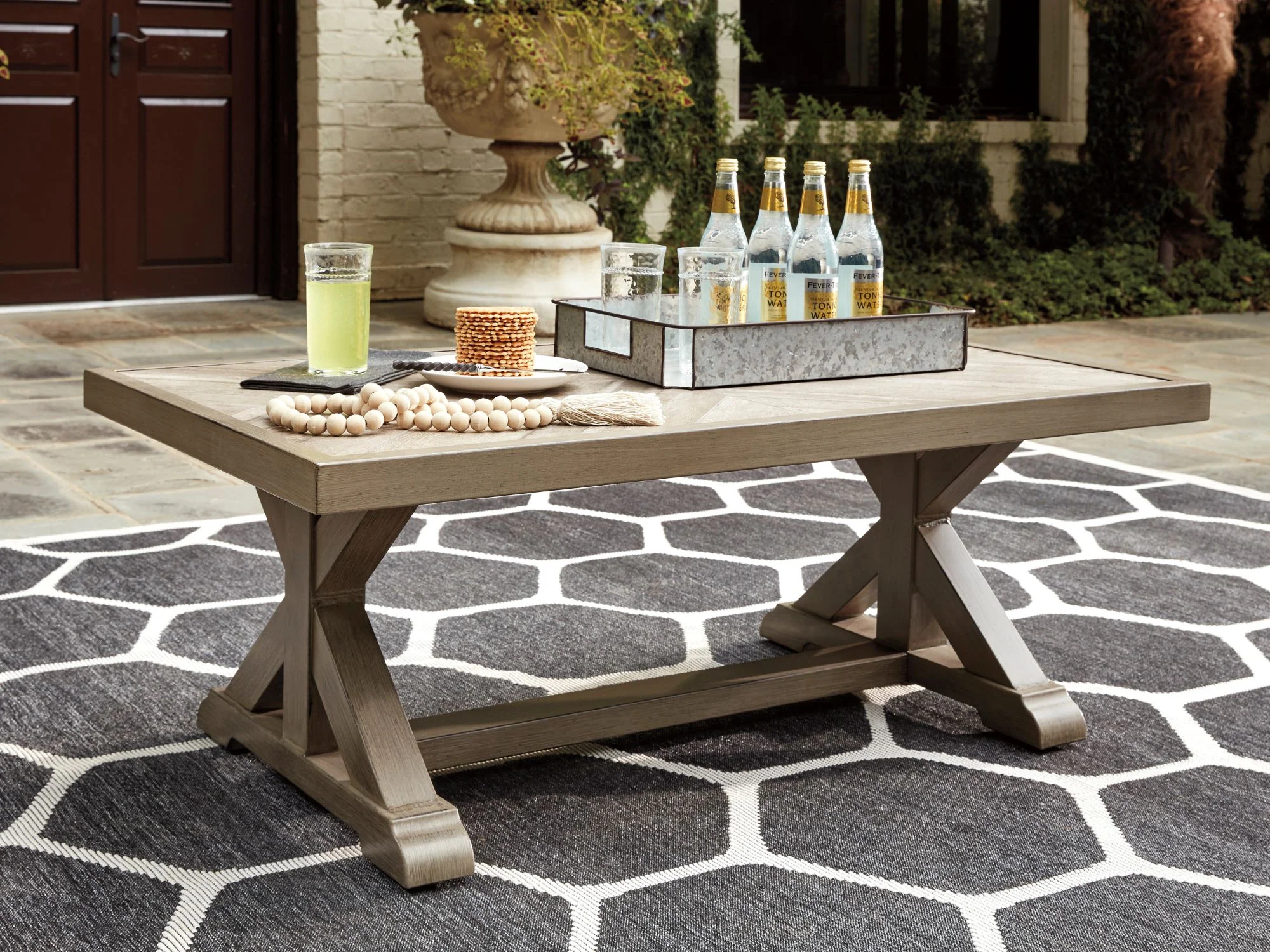 Beachcroft - Outdoor Coffee Table - Brown - Image 2