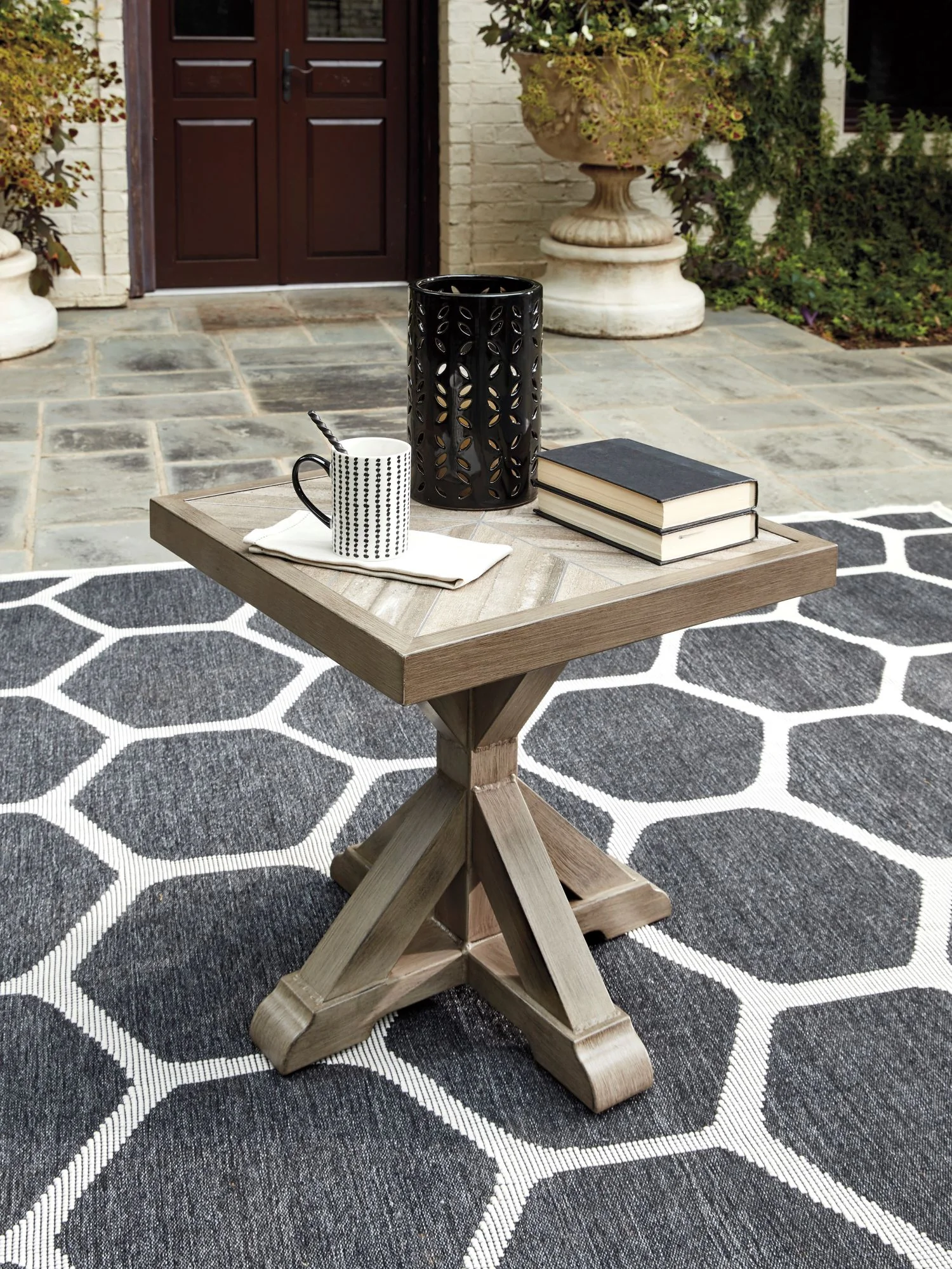 Beachcroft - Outdoor End Table - Brown - Image 2