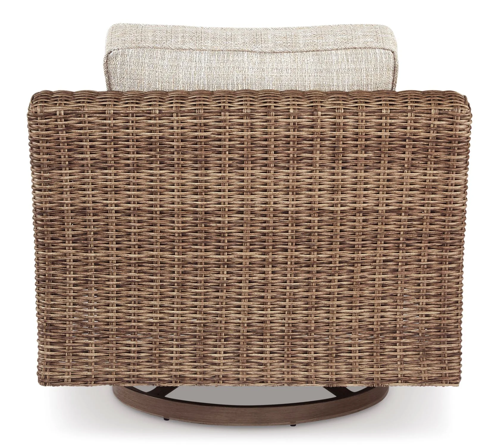 Beachcroft - Outdoor Swivel Chair - Beige, Brown - Image 4