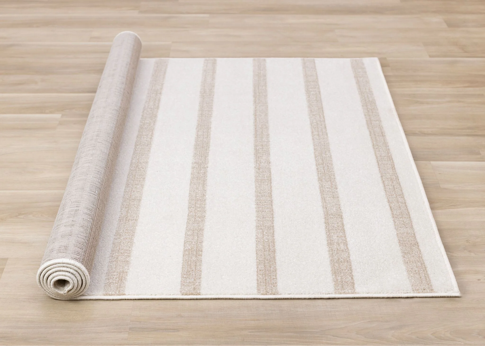 Beachwood Stripes 5'3" x 7'7" Striped Area Rug - Cream - Image 8