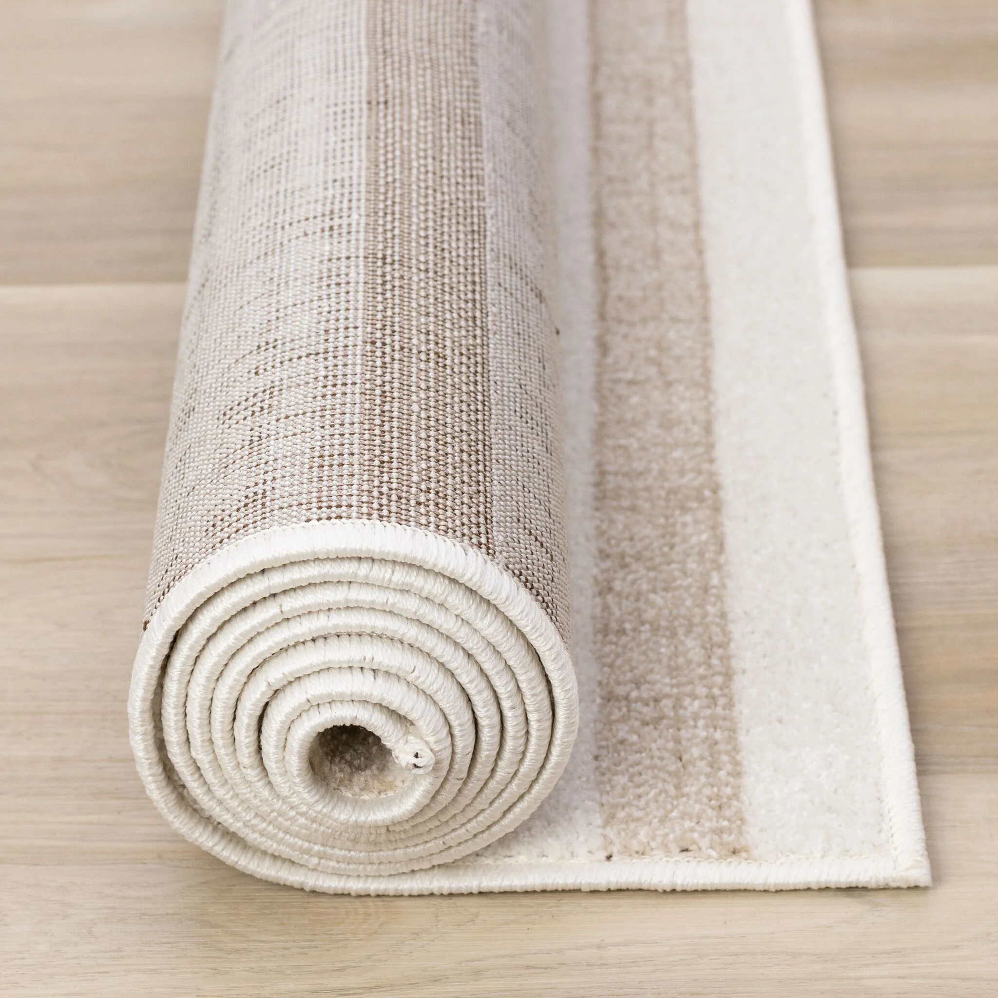 Beachwood Stripes 5'3" x 7'7" Striped Area Rug - Cream - Image 9