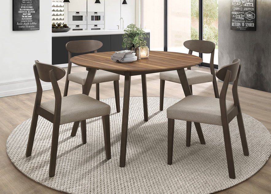 Beane Dining Chair - Walnut, Beige-Grey - Image 2