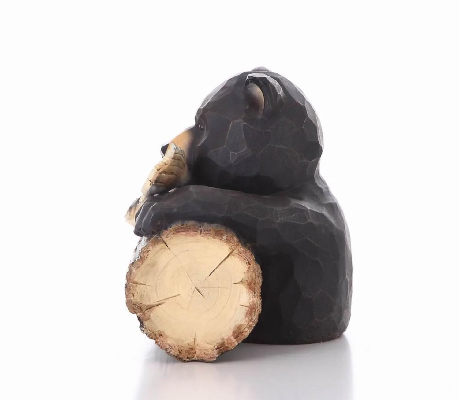 Bear Gone Fishing Statue - Black/ Brown - Image 10