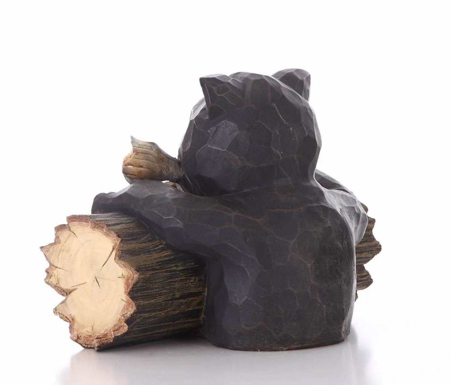 Bear Gone Fishing Statue - Black/ Brown - Image 9