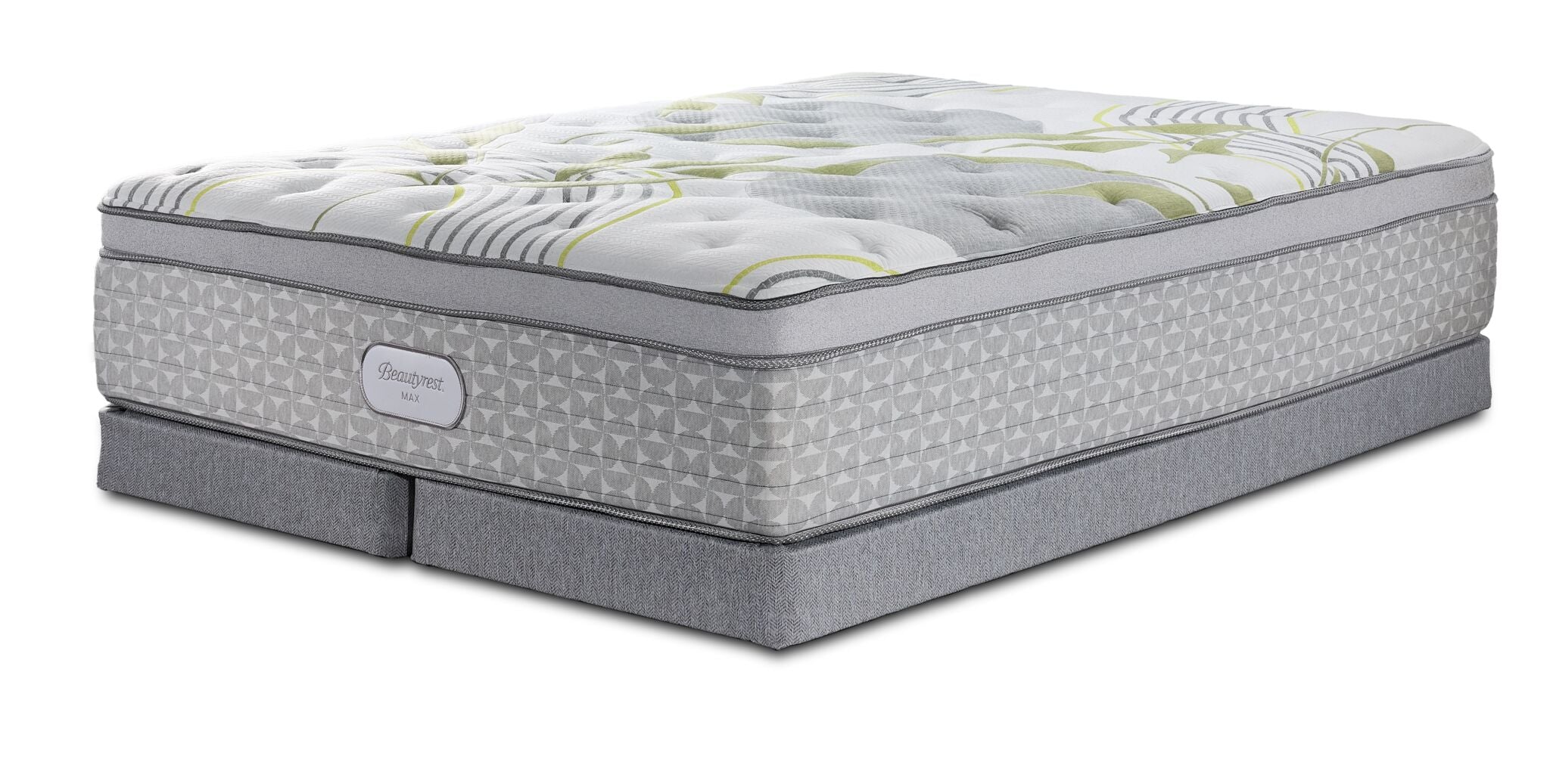 Beautyrest Max Amber Euro Top Plush King Mattress and Low Profile Split Boxspring Set