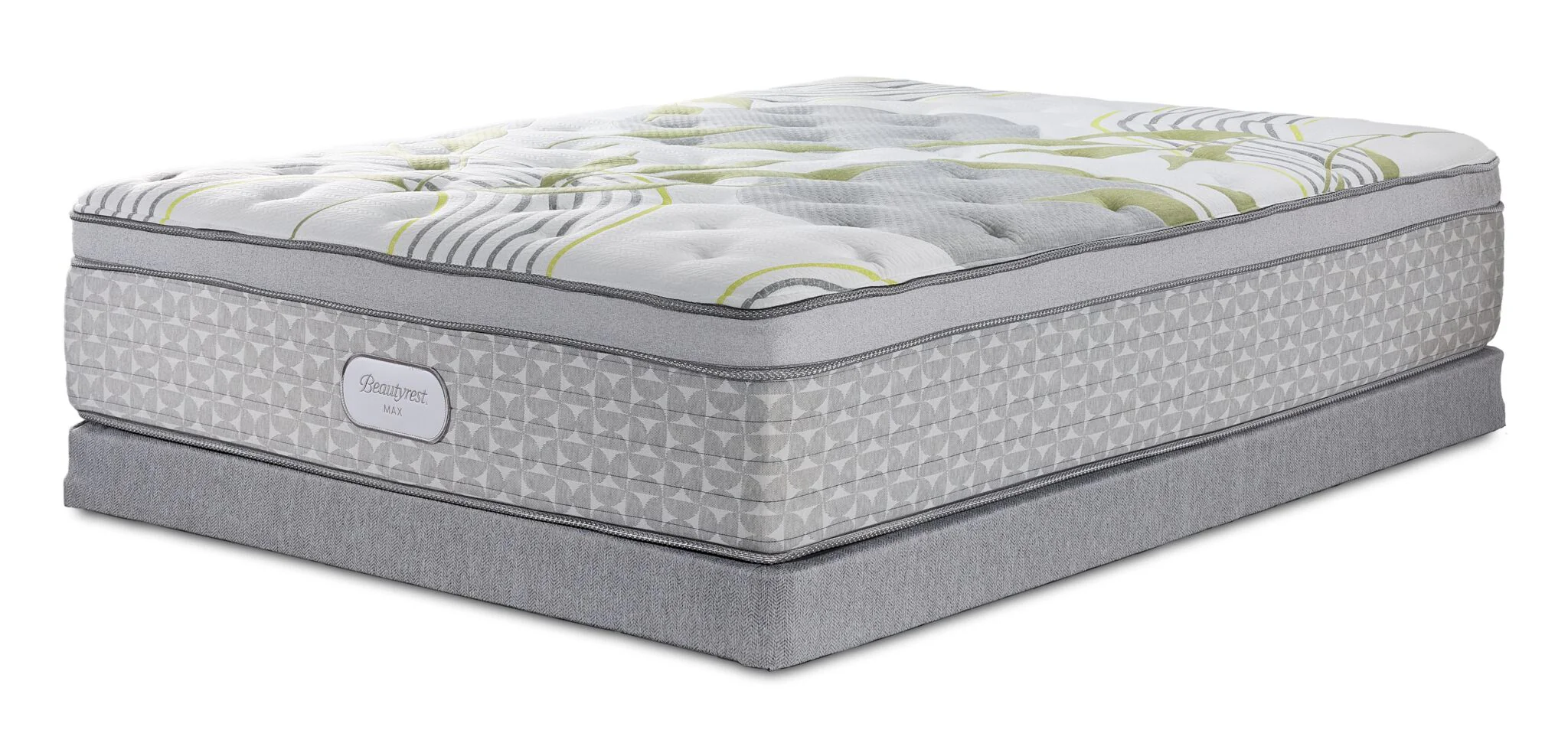 Beautyrest Max Mellow Euro Top Firm Twin Mattress and Low Profile Boxspring Set