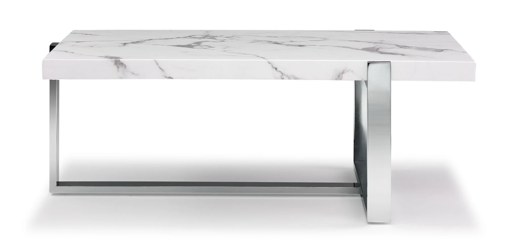 Bellissimo 44" Coffee Table - White & Grey - Image 2