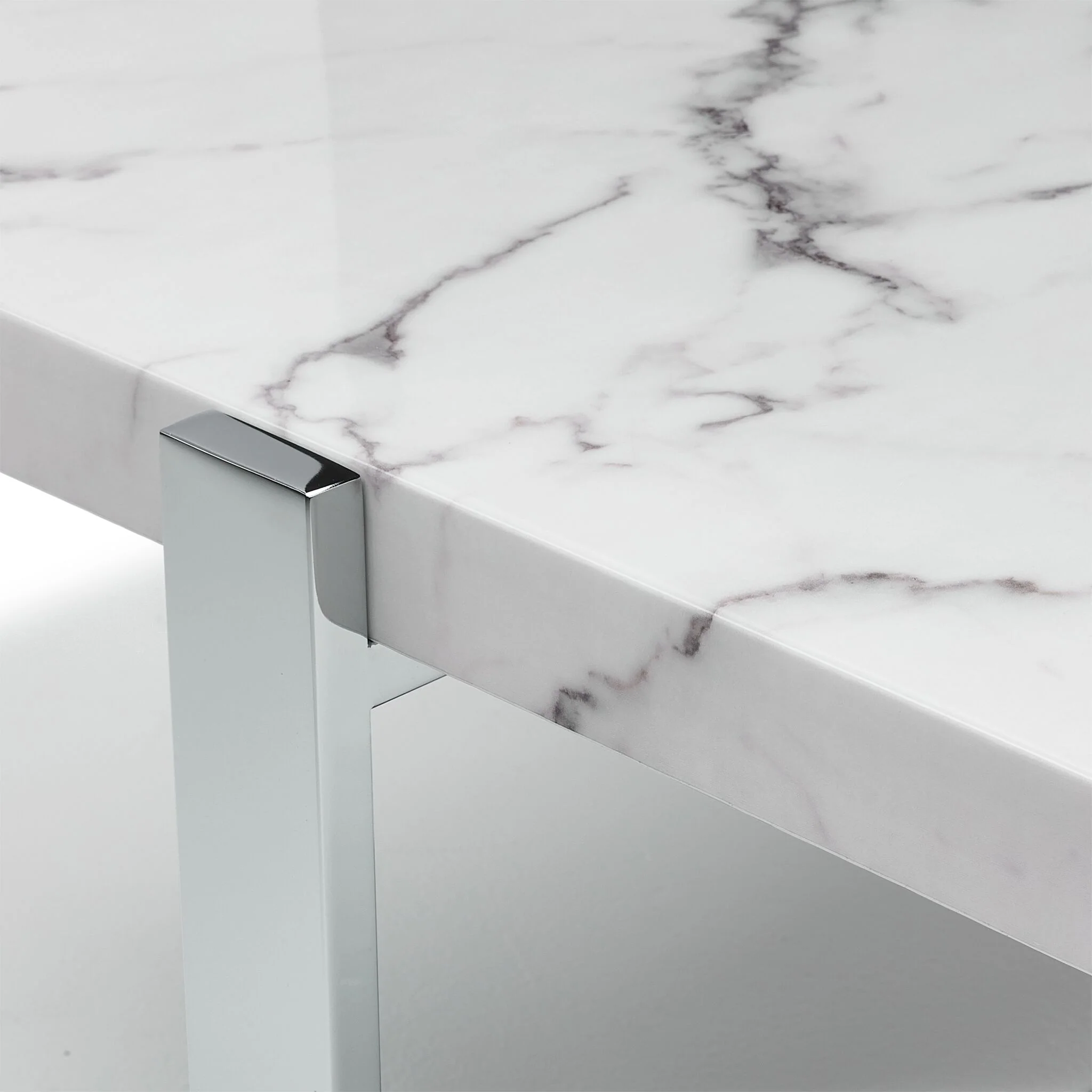 Bellissimo 22.75" End Table - White & Grey - Image 3