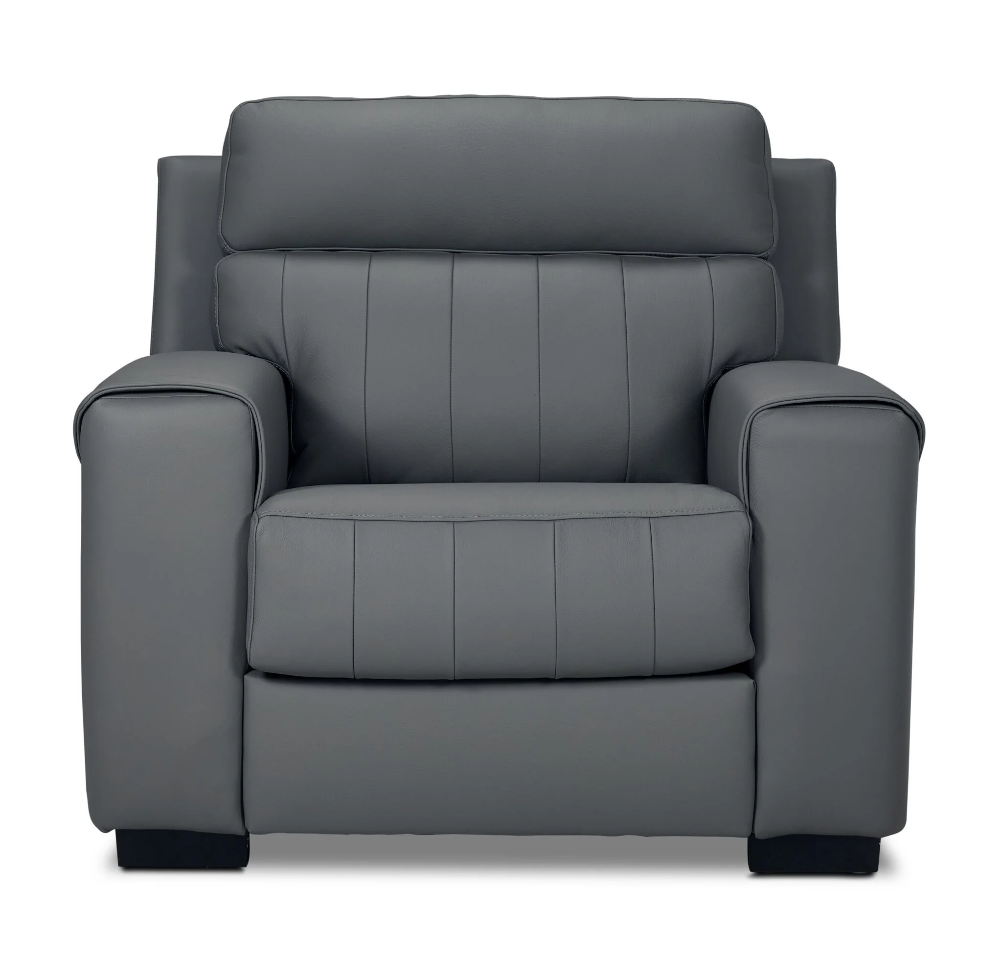 Benevento Leather Chair - Steel - Image 2