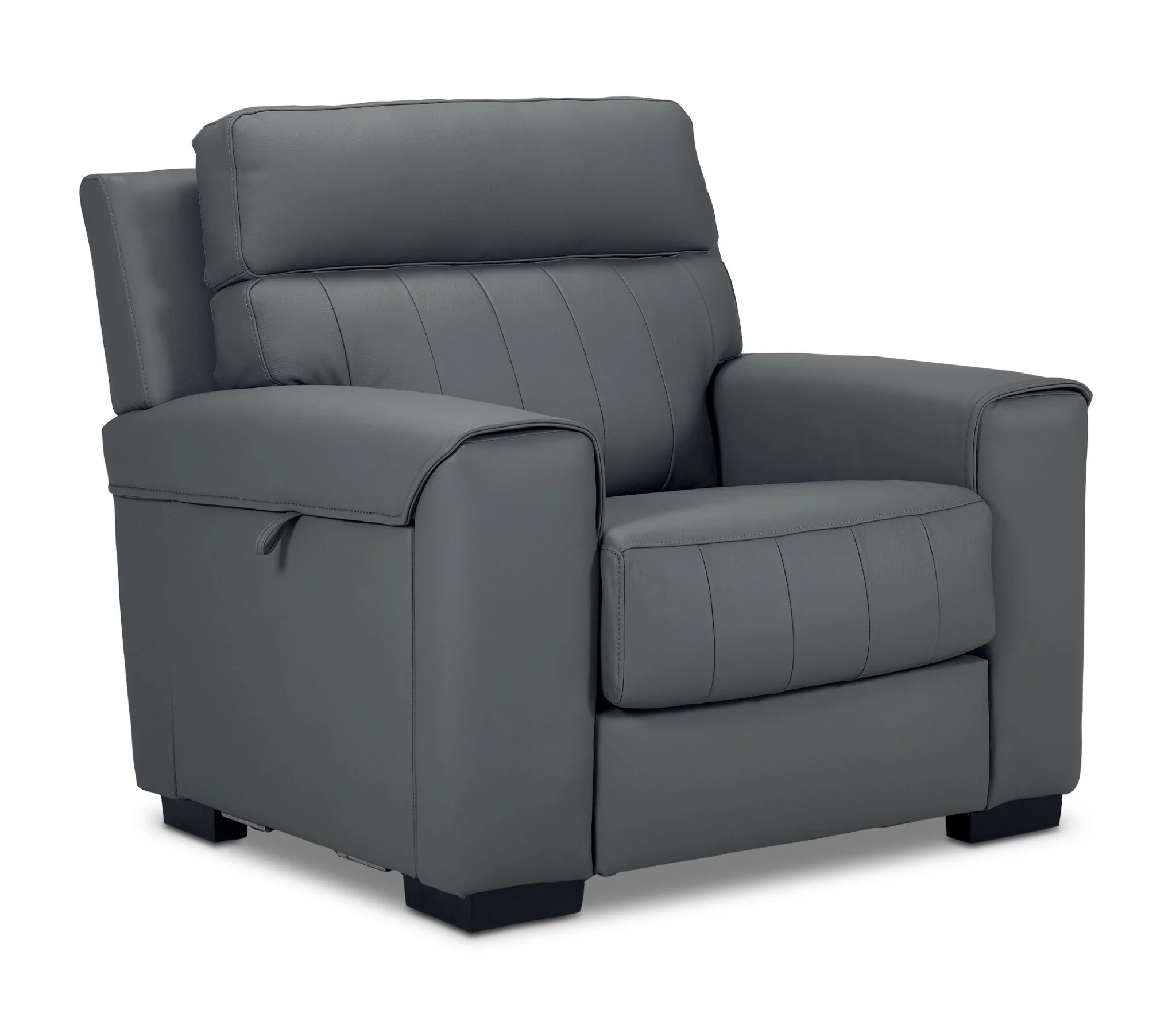 Benevento Leather Sofa and Chair Set - Steel - Image 3