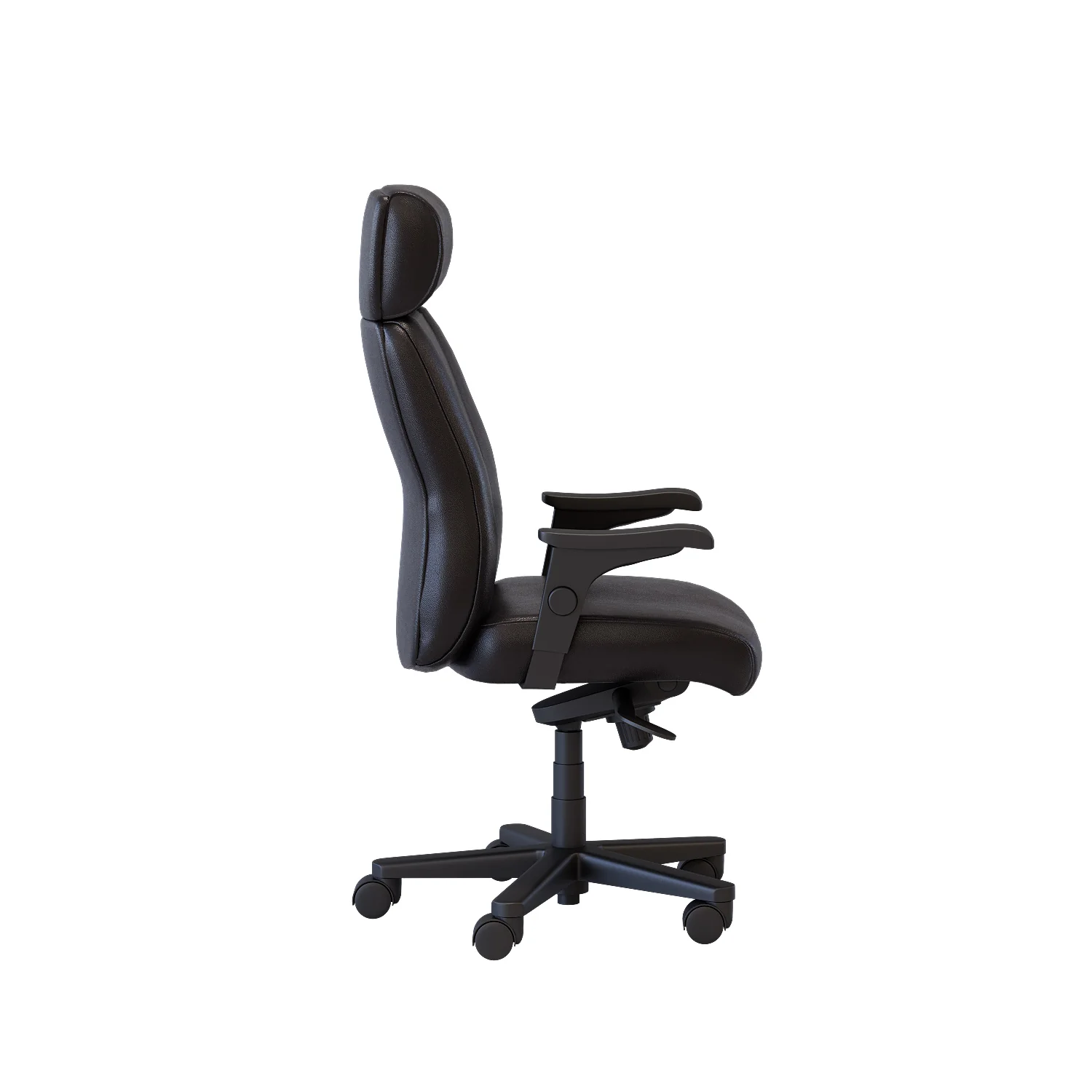 Benjamin Leather Plus Office Chair - Black - Image 3