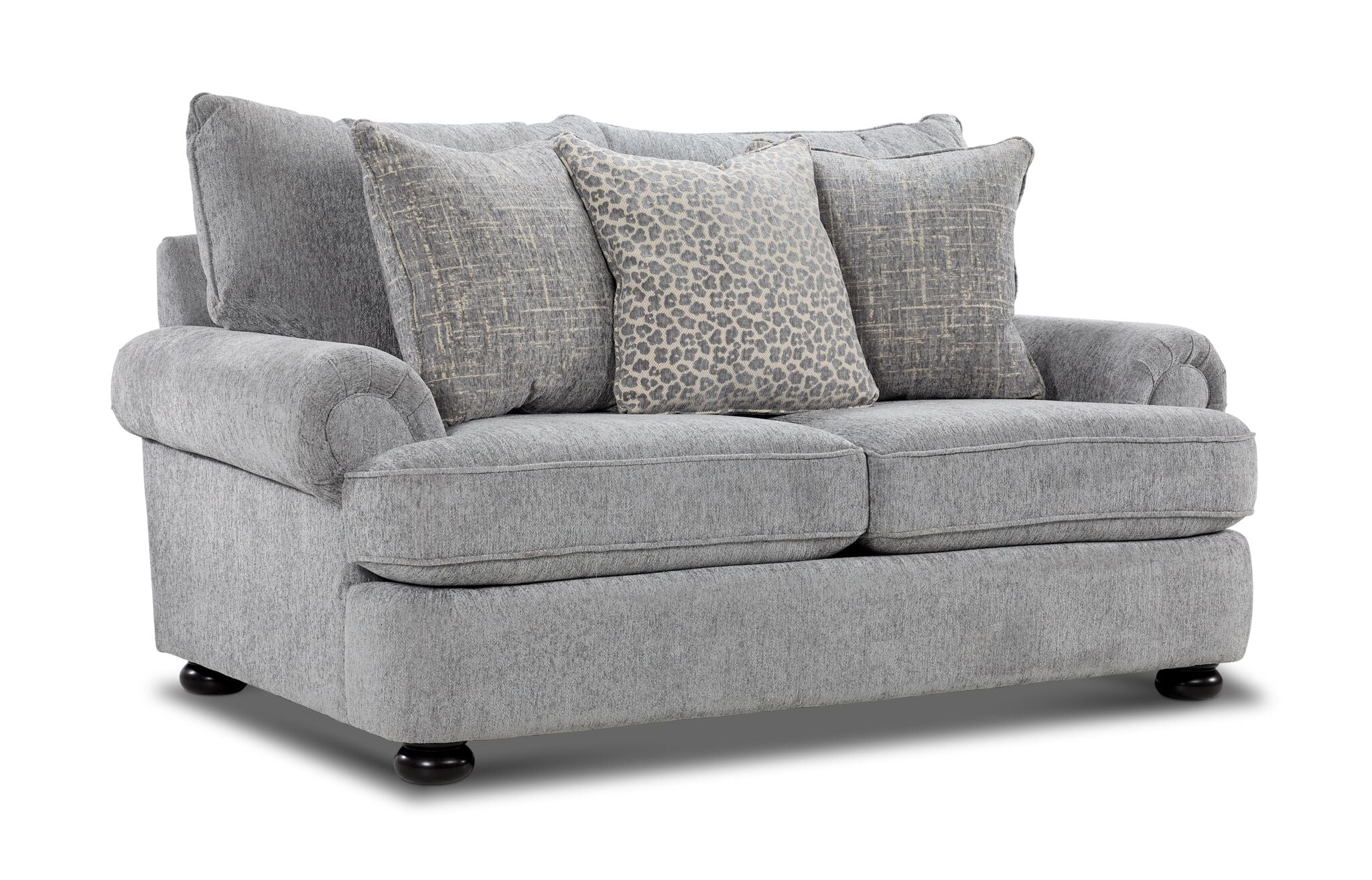 Beverly Sofa and Loveseat Set - Vangoh Grey - Image 3