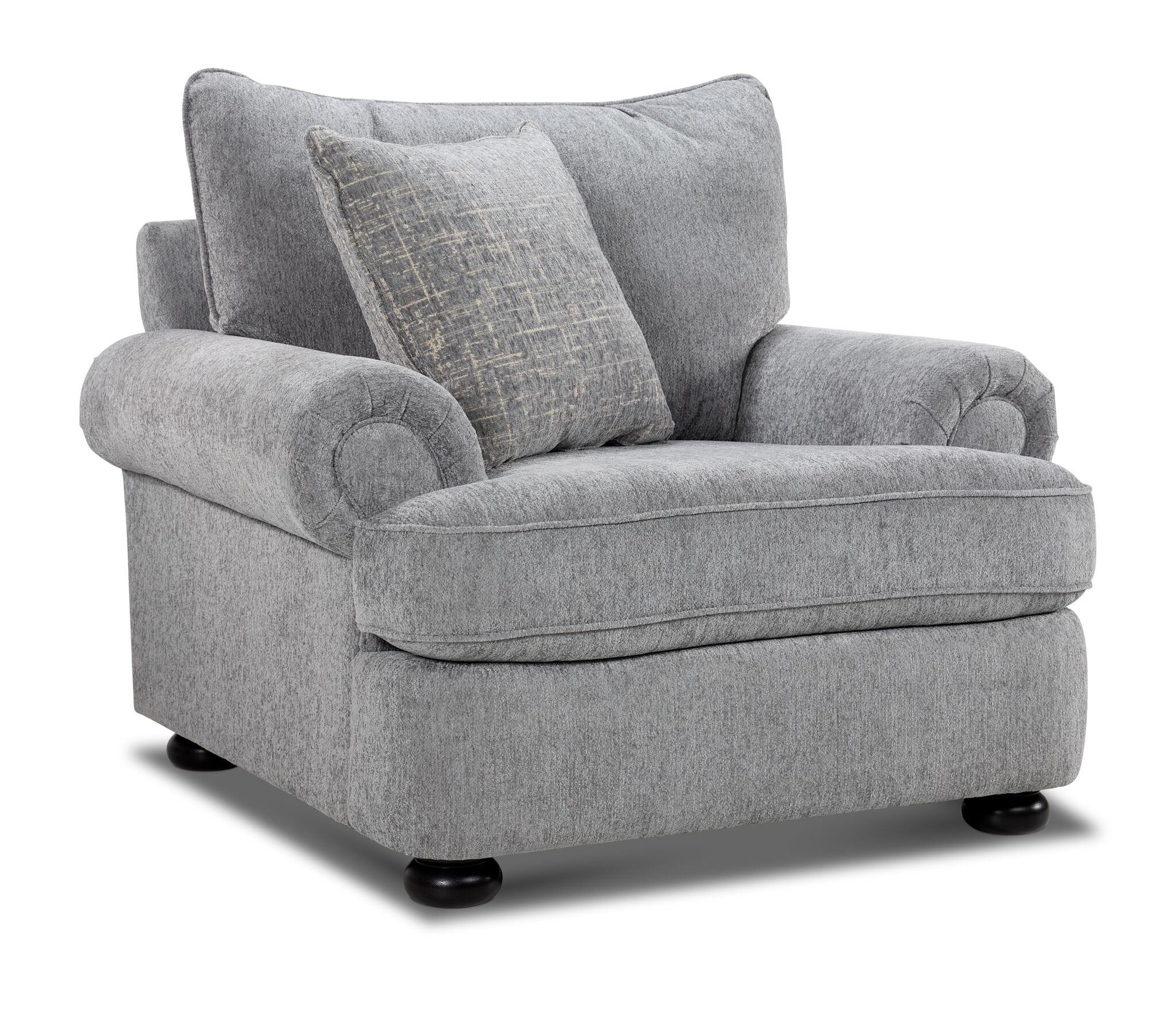 Beverly Sofa, Loveseat and Chair and a Half Set - Vangoh Grey - Image 4