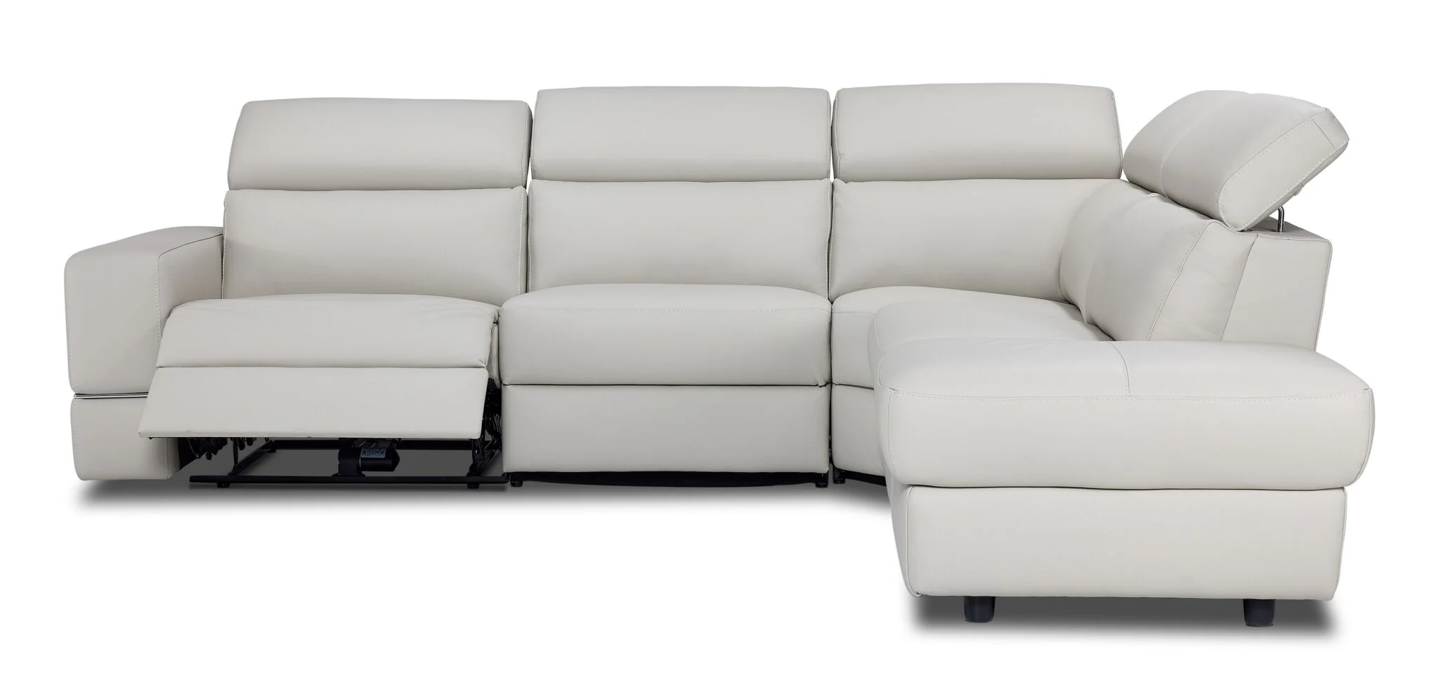 Bianca 3-Piece Power Sectional with Right Facing Chaise - Light Grey - Image 6