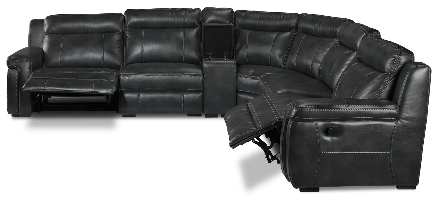 Bolero 6-Piece Reclining Sectional - Grey - Image 4