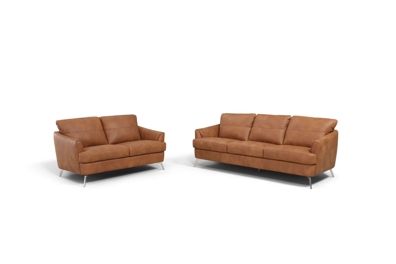 Bontadini Italian Leather Loveseat - Cappuccino - Image 6